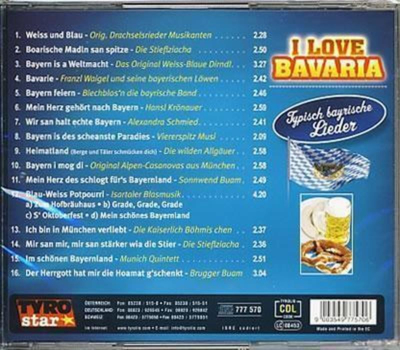 I love Bavaria / Typisch bayrische Lieder