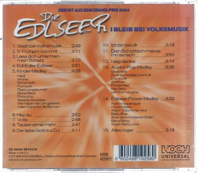Die Edlseer - I bleib bei Volksmusik Hit aus Grand-Prix 2004 CD Neu