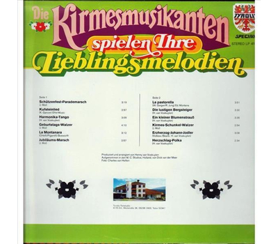 Die Kirmesmusikanten spielen Ihre Lieblingsmelodien 1981 LP Neu