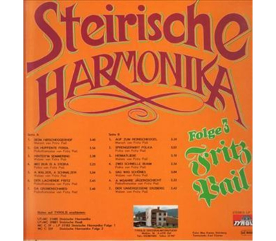 Fritz Pail - Steirische Harmonika Nr. 3 Instrumental 1986 LP Neu