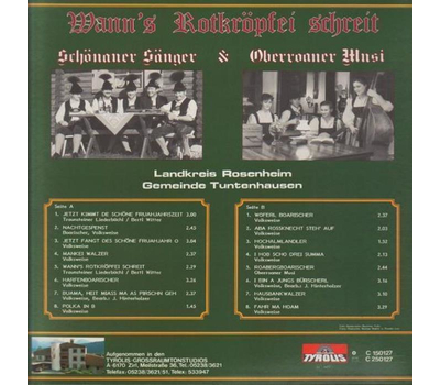 Schnauer Snger & Oberroaner Musi - Wanns Rotkrpfei schreit LP Neu
