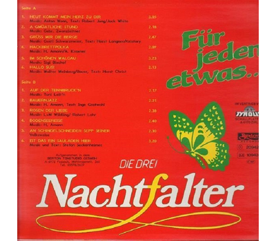 Die drei Nachtfalter - Fr jeden etwas ... 1988 LP Neu