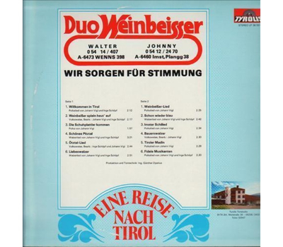 Duo Weinbeisser - Eine Reise nach Tirol 1981 LP Neu