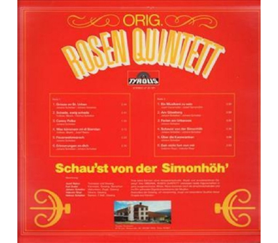 Orig. Rosen Quintett - Schaust von der Simonhh LP