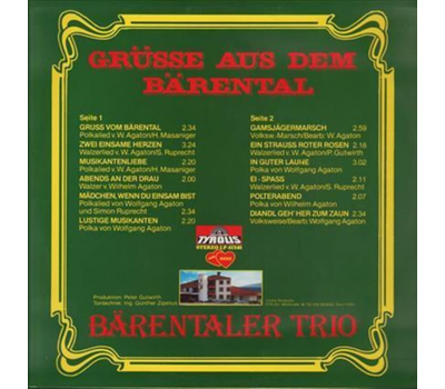 Brentaler Trio - Gre aus dem Brental 1981 LP