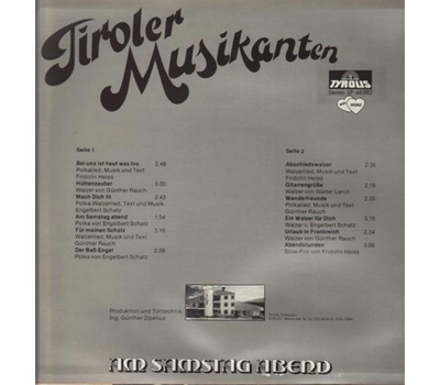Tiroler Musikanten - Am Samstag Abend 1982 LP