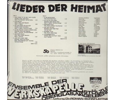 Werkskapelle Stlzle Oberglas - Lieder der Heimat 1982 LP Neu