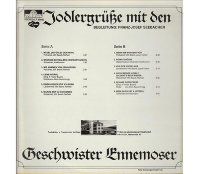 Jodlergre mit den Geschwister Ennemoser 1982 LP Neu