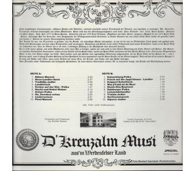 Kreuzalm Musi aus dem Werdenfelser Land 1983 LP Neu