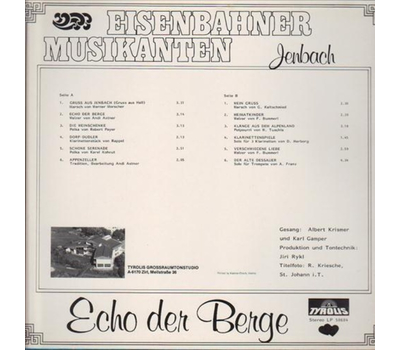 Eisenbahner Musikanten Jenbach - Echo der Berge 1984 LP Neu