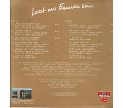 Srecko Kovacic und seine Trimm Oberkrainer mit Dragica - Lasst uns Freunde sein 1986 LP Neu