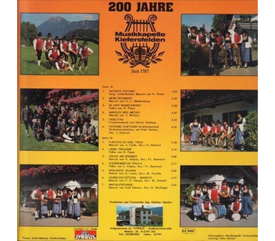 Musikkapelle Kiefersfelden 200 Jahre 1986 LP Neu