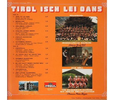 Musikkapelle Haiming - Tirol isch lei oans 1986 LP Neu