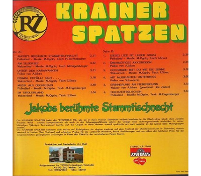 Krainer Spatzen - Die berhmte Stammtischnacht 1986 LP Neu