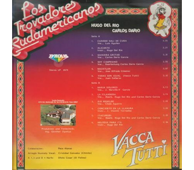 Los Trovadores Sudamericanos - Vacca Tutti 1984 LP