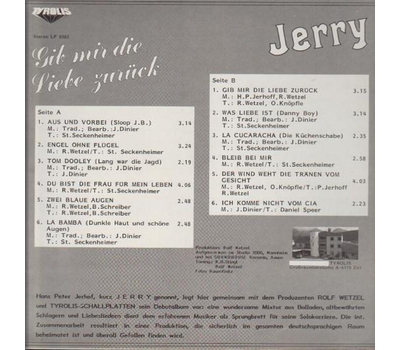 Jerry - Gib mir die Liebe zurck 1985 LP Neu