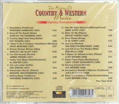 The History of Country & Western Music (Volume 06) 1937 1938