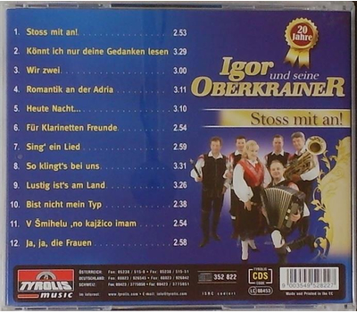 Igor und seine Oberkrainer - Stoss mit an! 20 Jahre Jubilums-Produktion