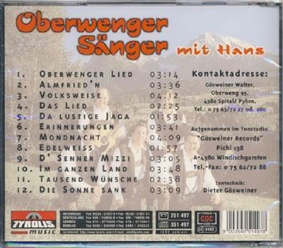 Oberwenger Snger mit Hans - 20 Jahre Almagsang und Zitherklang