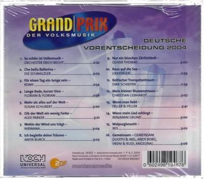 Grand Prix der Volksmusik 2004 Deutsche Vorentscheidung