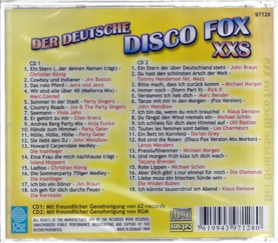 Der Deutsche Disco Fox XXS 2CD