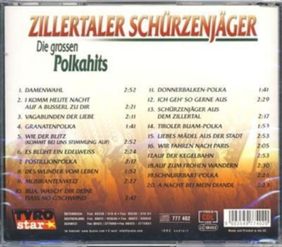 Schrzenjger (Zillertaler) - Die grossen Polkahits 20 Titel