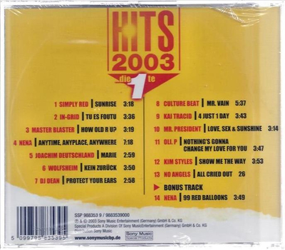Hits 2003 - Die Megastars des Jahres ...die 1te