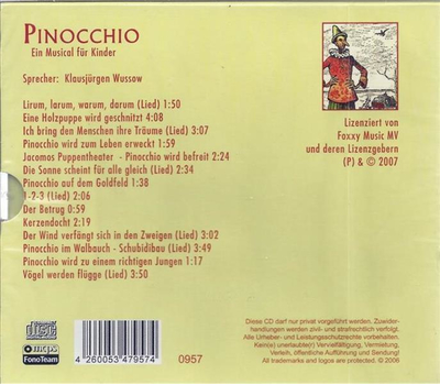 Pinocchio - Ein Musical fr Kinder mit Klausjrgen Wussow