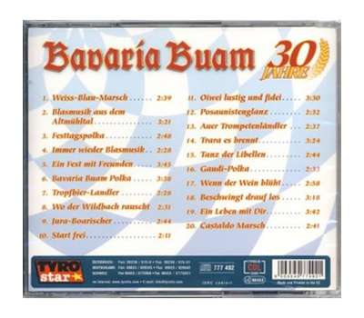 Bavaria Buam - Heut spielt die Blasmusik 30 Jahre