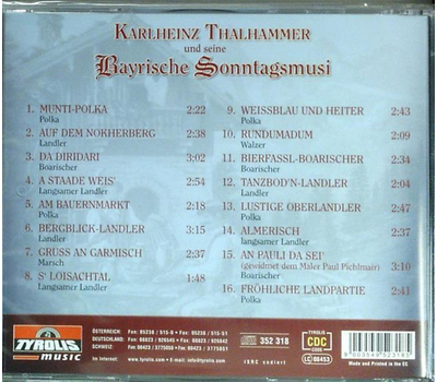 Karlheinz Thalhammer und seine Bayrische Sonntagsmusi - Weiblaue Freunde 4 Instrumental