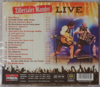 Zillertaler Mander - Live CD