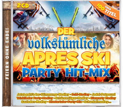 Der volkstmliche Apres Ski Party Hit-Mix 2CD Feiern ohne Ende mit ber 100 Titel