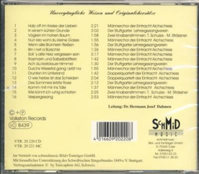 Friedrich Silcher - Unvergessliche Weisen und Originalchorstze CD Neu