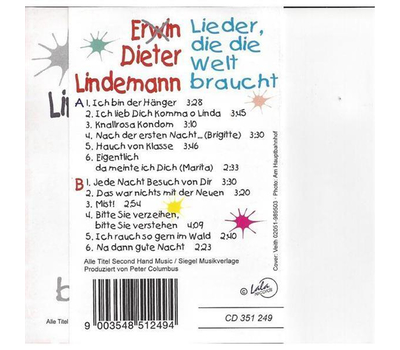 Dieter Lindemann - Lieder, die die Welt braucht
