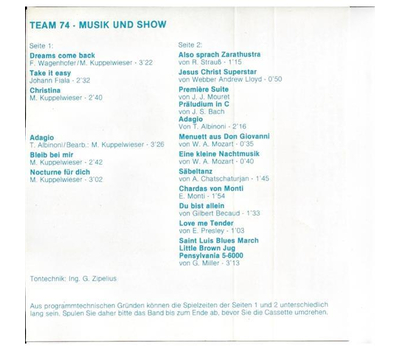 Team 74 - Musik & Show 1980 MC Neu