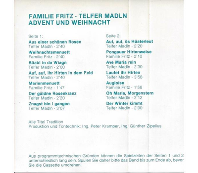 Familie Fritz & Telfer Madln - Advent und Weihnacht