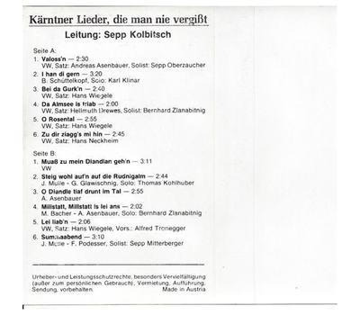 Carinthia Chor Millstatt - Krntner Lieder, die man nie vergit