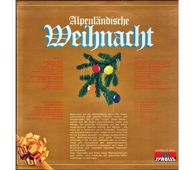 Osttiroler Viergesang - Alpenlndische Weihnacht 1978 LP Neu