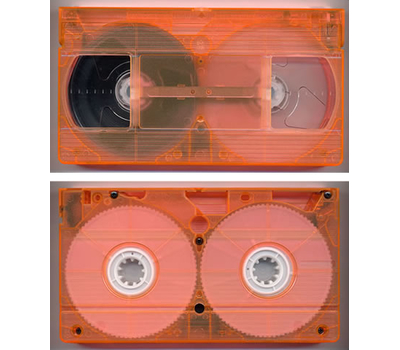 E-240 VHS BASF Leercassette VT16CrPG Chromium Dioxide Transparent Orange