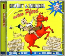 Cowboy und Indianer auf dem roten Pferd