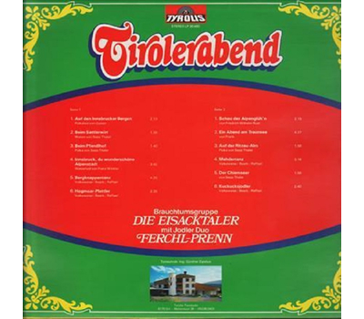 Brauchtumsgruppe Eisacktaler - Tiroler Abend 1980 LP Neu