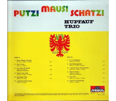 Hupfauf Trio - Putzi Mausi Schatzi 1975 LP