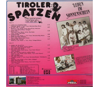 Orig. Tiroler Spatzen - Leben im Sonnenschein LP Neu