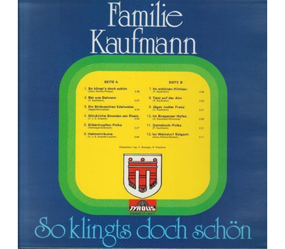 Familie Kaufmann - So klingts doch schn 1977 LP Neu