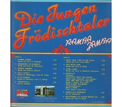 Die Jungen Frdischtaler- Ramba Zamba LP 1988 Neu