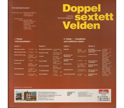 Doppelsextett Velden - Krntnerlieder / Geistliche und weltliche Lieder 2LP