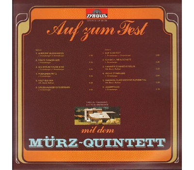 Mrz Quintett - Auf zum Fest 1979 LP