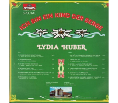 Lydia Huber - Ich bin ein Kind der Berge 1980 LP