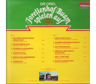 Orig. Forellenhof Buam spielen auf 1980 LP