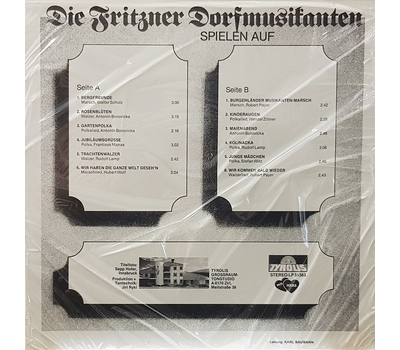 Fritzner Dorfmusikanten spielen auf 1983 LP